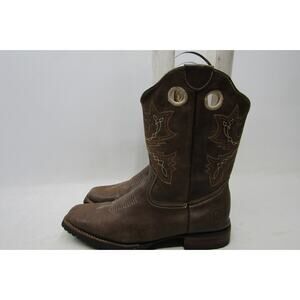 Tierra Blanca Mens Size 10.5 D Brown Leather Buckaroo Cowboy Western Boots